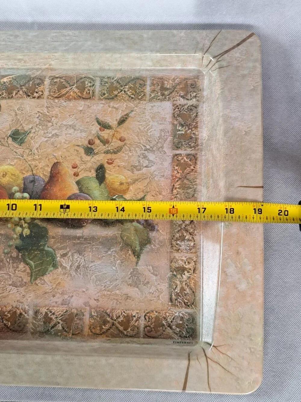 Pimpernel Tuscan Fruit Serving Tray 19x14 Melamine Vintage Decor